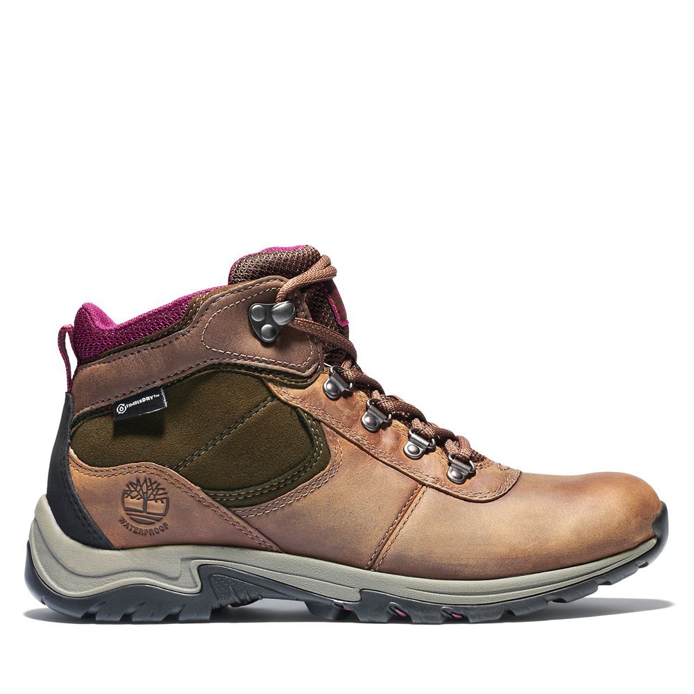 Botas de Caminhada Feminino - Timberland Mt. Maddsen Mid Impermeavel - EIQNG8064 - Marrom